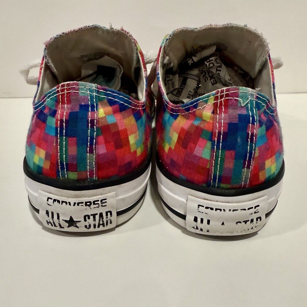 Converse Chuck Taylor Pixel Shoes W6/M4 Pink Blue White Canvas Lace Up Sneakers - Picture 8 of 11